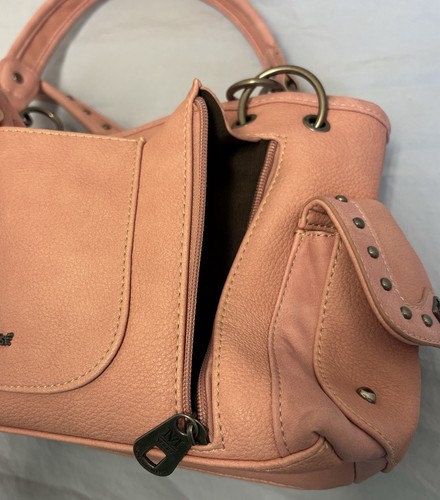 Montana West rosa Nietenverzierung Western Handtasche Geldbeutel verdecktes Tragen - Bild 11 von 12