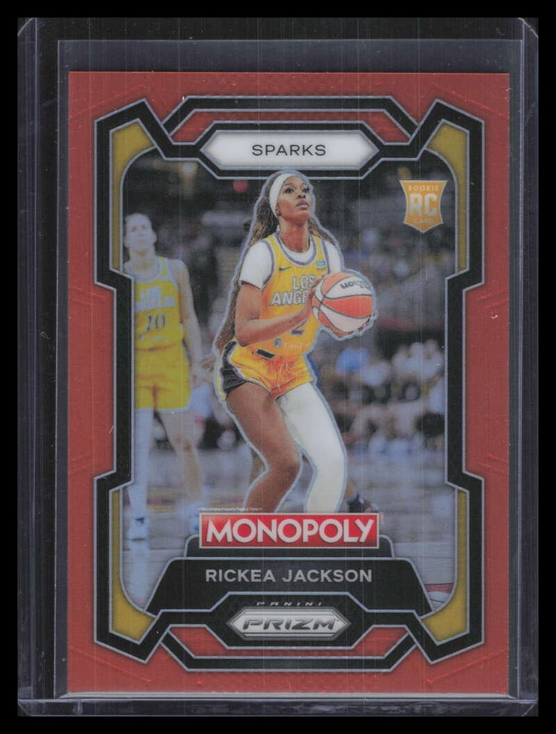 2024 Panini Prizm Monopoly WNBA Orange Refractor 63 Rickea Jackson Rookie 93/124