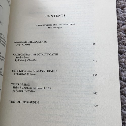 Vintage Arizona And The West Journal Vol 21 No 3 Autumn 1979 History Softcover - Bild 7 von 8