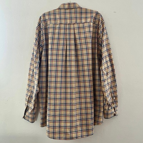Orvis Wrinkle Free Plaid Long Sleeve Button Down Shirt Yellow Multicolor XL-T - Picture 2 of 14