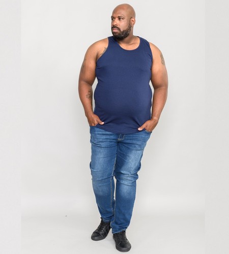 D555 Duke Big Mens Muscle Vest T-Shirt Cotton Sleeveless Gym Tank Top Plus Size - Picture 34 of 46