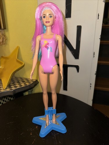 2019 Barbie Color Reveal Doll Unicorn Nude With Painted Body And Detachable Wig - Imagen 2 de 24
