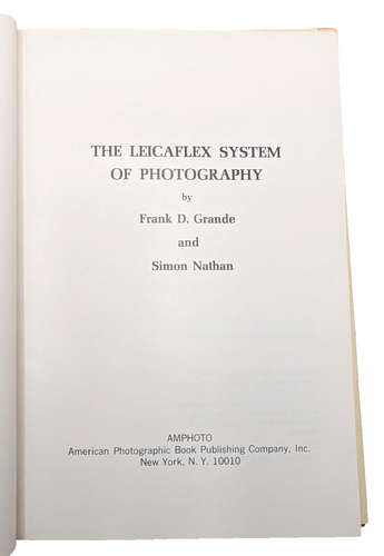 Leica Book Set LEICA-FLEX SYSTEM OF PHOTOGRAPHY Flex Frank Grande Simon Nathan - Imagen 12 de 14