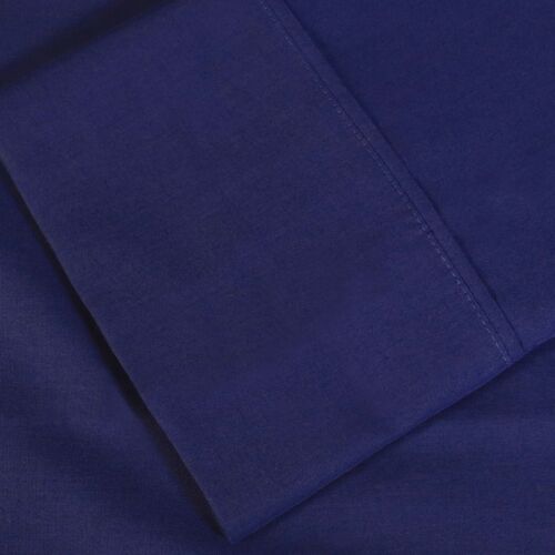300 Thread Count 100% Cotton Percale Breathable Solid Deep Pocket Sheet Set - Picture 13 of 48
