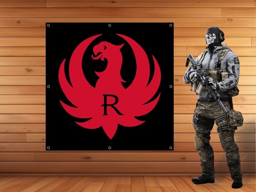 RUGER Vinyl Banner 60in x 60in - Mancave Gun Room Wall Art Banner