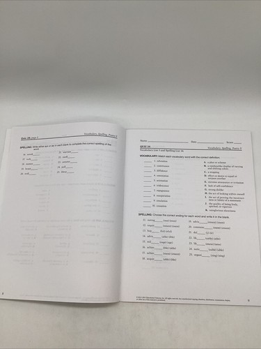 Abeka Vocabulary, Spelling, & Poetry V (11th Grade) Student Text & Quizzes - Picture 8 of 8