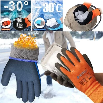 THERMAL INSULATED WINTER WARM WATERPROOF WORK GLOVES FREEZER COLD SAFETY GARDEN