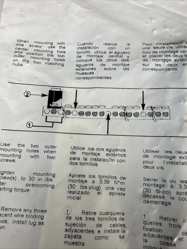 Nuevo kit de barra de tierra SQUARE D PK23GTA LK 100AN orejetas 20 orejetas - Imagen 6 de 12