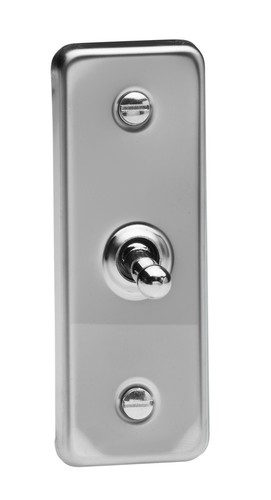 Varilight Architrave Switches Chrome Steel Brass Rocker & Toggle 87mm x 32mm - Picture 5 of 7