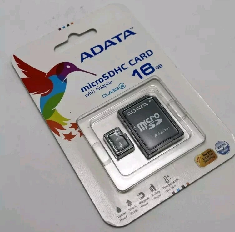 NEW ADATA 16GB microSDHC Class 4 Memory Card with Adaptor - AUSDH16GCL4-RA1 - Image 3 of 3