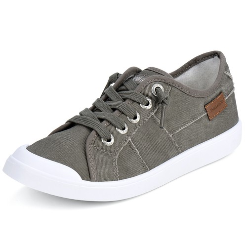 JENN ARDOR Women's Fashion Lace Up Shoes Low Top Slip On Casual Canvas Sneakers - Picture 142 of 184