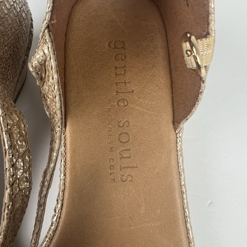 Gentle Souls by Kenneth Cole Women's Lily Moon Leather Wedge Flats Size 6 M - Picture 4 of 15