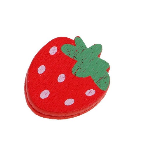 50pcs Strawberry Shape Wooden Shank Buttons Embellishment for Scrapbooking - Picture 7 of 7