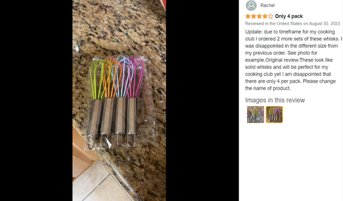 4er-Pack 6 Zoll Mehrfarbig Mini Silikon Küchenschneebesen mit Edelstahlgriffen - Bild 7 von 13