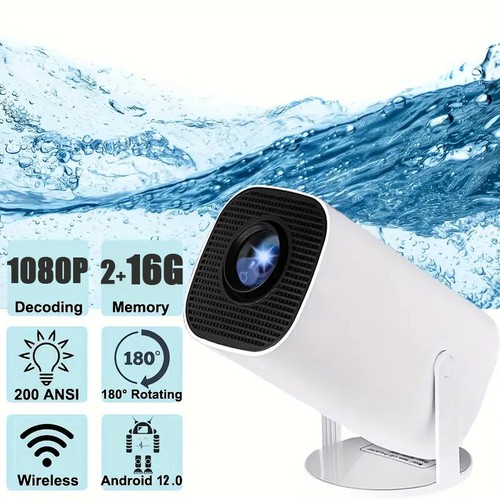 1080P Projektor Mini Heimkino Beamer Handy Smart Hochauflösend Heimprojektor DE - Bild 7 von 8
