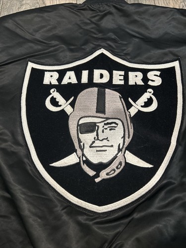 Vintage Oakland Raiders Starter Satin Jacket Big Shield Logo Men’s M Pro Line - Picture 6 of 21