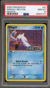 Pokemon Wingull EX Deoxys Reverse Holo #81 PSA 10 Gem Mint