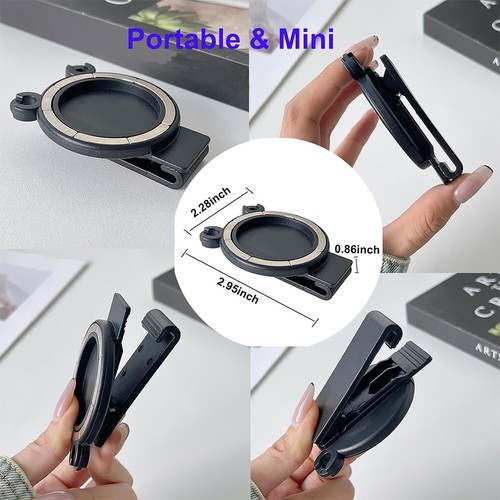 Big Phone Friendly Foldable Home Magnetic Belt Backpack Clip Mobile Phone Holder - Picture 2 of 12