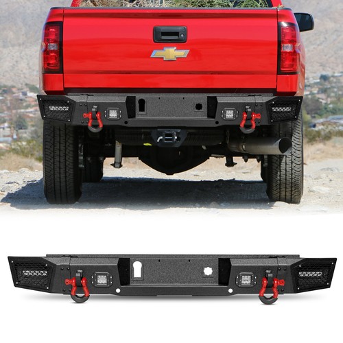 Front/Rear Bumper with Winch Plate & Light For 2015-2019 GMC Sierra 2500/3500 HD - Picture 14 of 15