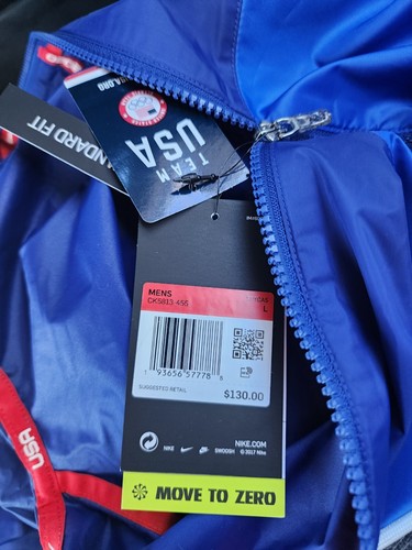 New Nike Sportswear Team USA Windrunner Blue Olympic Jacket CK5813-455 Size L - Picture 7 of 8