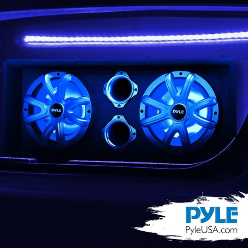 Pyle 10'' Dual Bass Subwoofer Box System, Vented Design, Built-in LED Lights - Picture 8 of 8