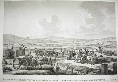Travaux du siège de Dantzick Maréchal Lefebvre Napoléon Bonaparte 1815 Swebach