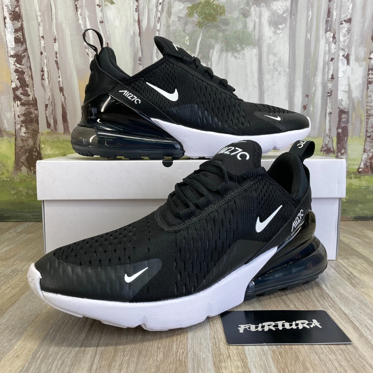 Nike Air Max 270 Black White AH6789 001 Women s Size 9 Shoes 24A