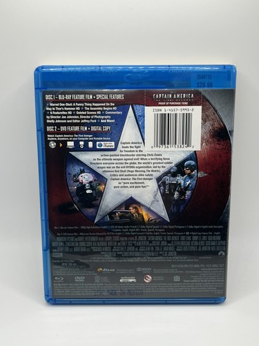 Captain America: The First Avenger (Blu-ray/DVD, 2011, 2-Disc Set Marvel CLEAN - Picture 4 of 6