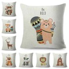 Nordic Style Be Brave Lion Fox Giraffe Pillow Cute Animal Panda Cushion Cover
