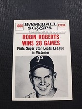 1961 Nu-Card Scoops #444 Robin Roberts  Wins 28 Games 5 Phillies⚾💥⚾ VG-EX