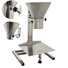 10mm Manual Filling Package Funnel Stainless Feeding Hopper with Support Stand