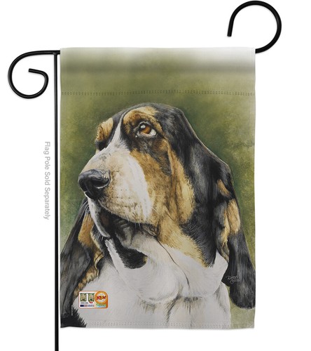 Basset Hound Mascotas Perro Cachorro Raza Beagle Jardín Casa Patio Bandera - Imagen 2 de 13