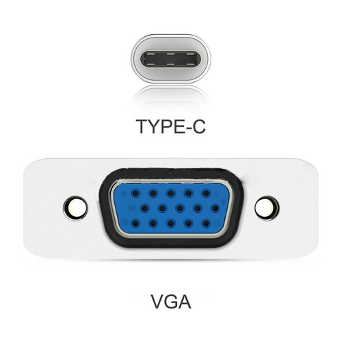 Type-C to VGA Converter Computer Monitor Cable Cell Adapter for USB - 第 2/11 張圖片