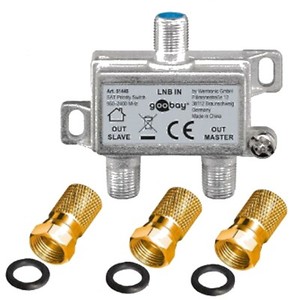 Goobay SAT-Vorrang-Splitter - 1 LNB auf 2 Sat-Receiver (51445)