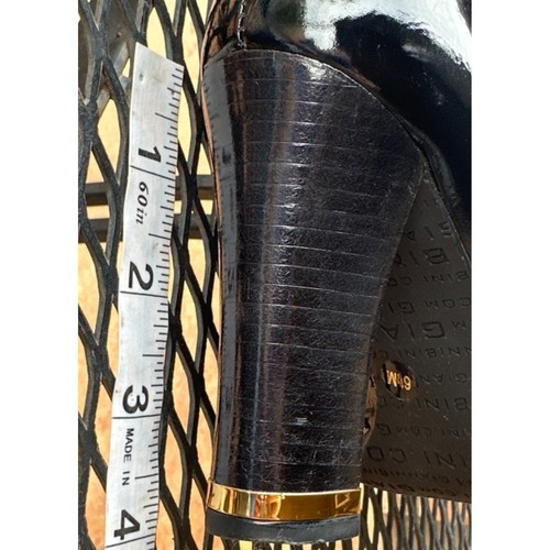 Gianni Bini Brand High Heel Shiny Mid Calf Black Boots w/Side Zipper Size 6.5M - Picture 14 of 21