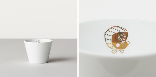 Sobachoko Soba Choco Sake Tea Cup Set Hasami Yaki Hyottoko Japan Orange China - Bild 3 von 10