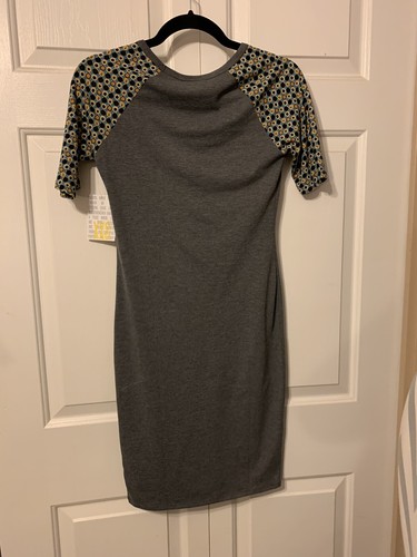 LULAROE Women’s NWT Julia Multicolor On Gray Knee Length Shirt Dress Size XXS - Bild 2 von 6