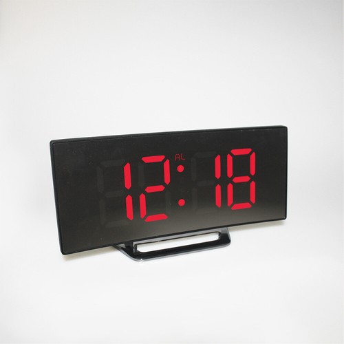 Digital Alarm USB Charging Clock Mirror Display Temperature Snooze USB Clock - Picture 9 of 10