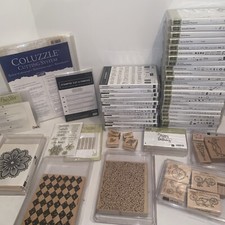 Stampin Up Stamps Large Lot Cling  Photopolymer Stamps 38 sets emboss 20Wood