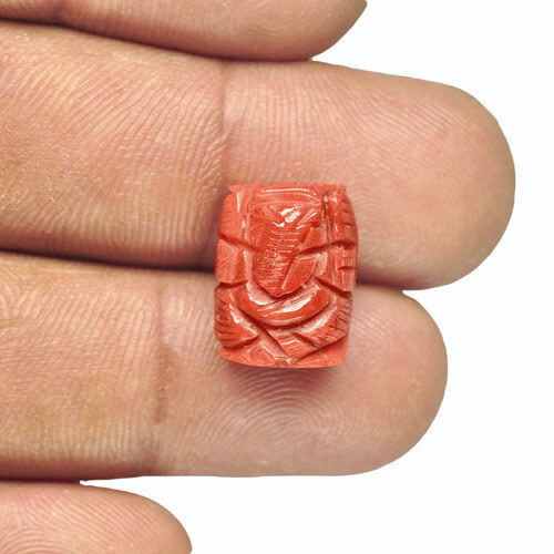 ITALY Coral 6.76 Cts Natural Untreated Orange Sculpture - Picture 2 of 2