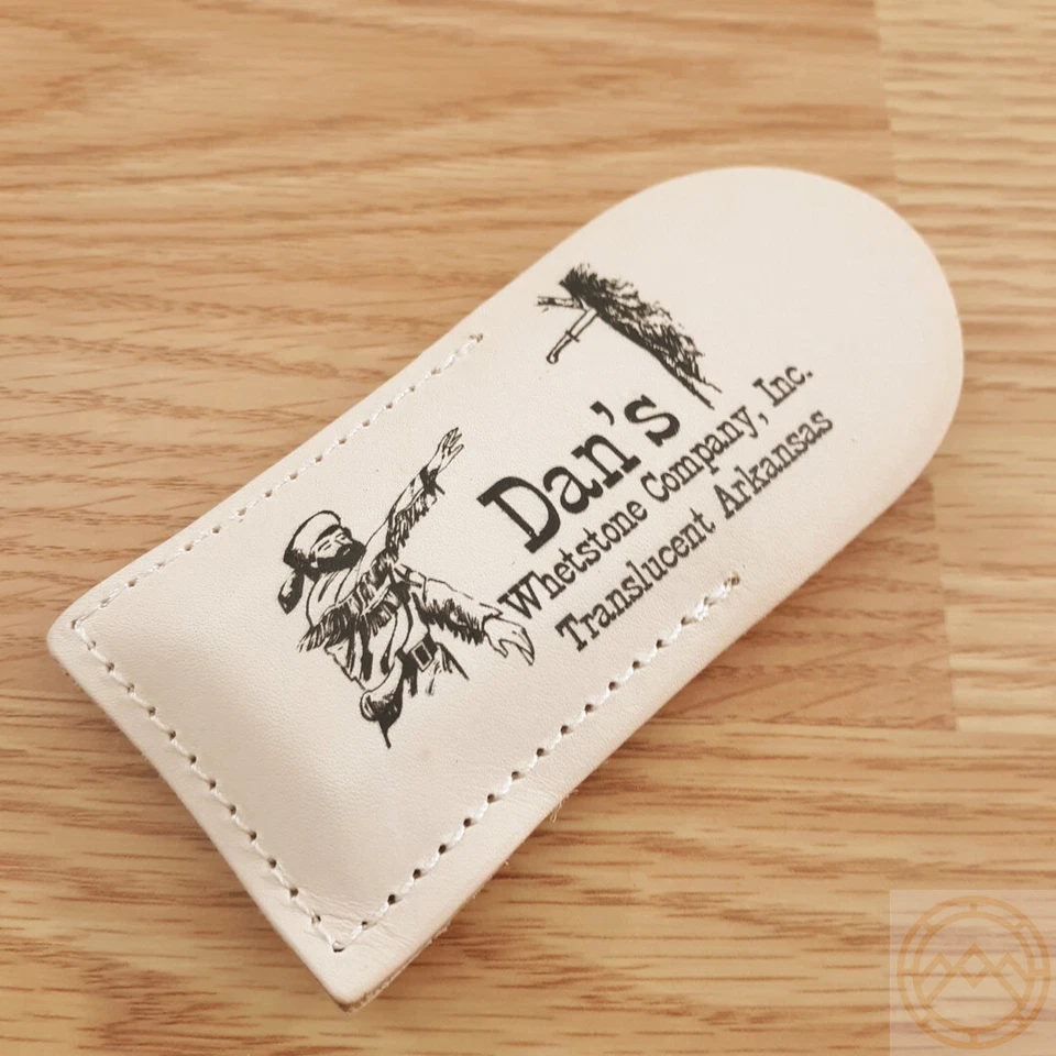 Afiladores Piedra Translúcida 4" x 1" Cuero Bolsa Deslizante Fábrica Irregular AC88 Foto 3 de 4