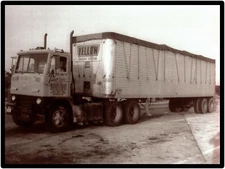 Vtg. Look GMC New Metal Sign: Yellow Transit Freight Lines COE Tractor Trailer