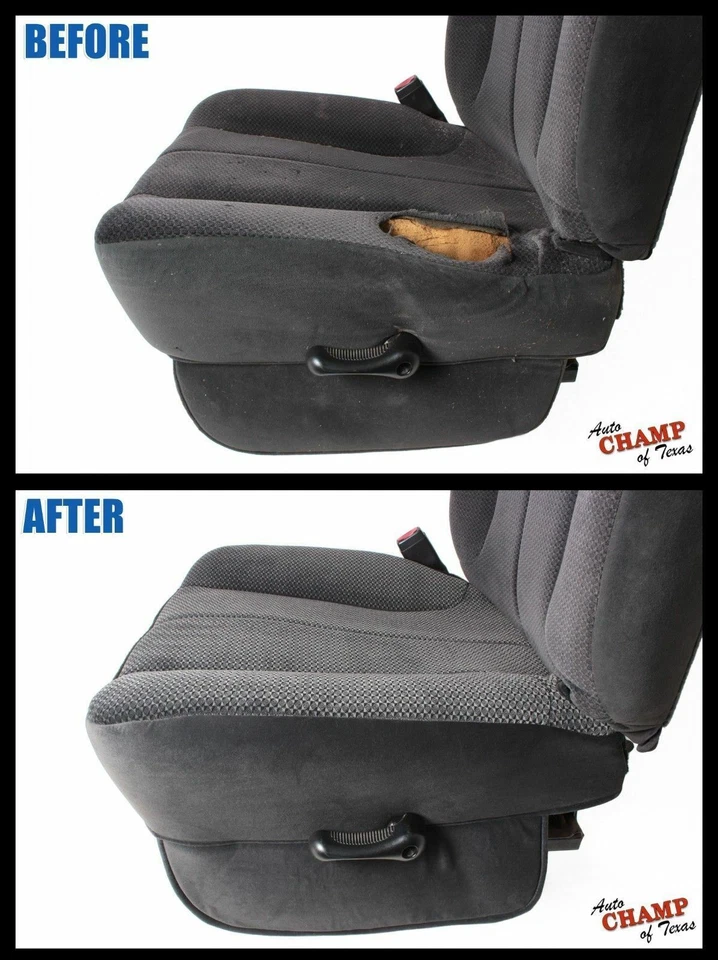 Ford F250 F350 F450 XLT 2011 2012 2013 - Cubierta de asiento de tela inferior del lado del conductor gris Foto 3 de 4