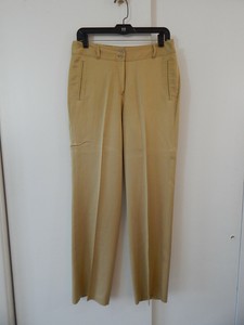 womens-gold-TOMMY-BAHAMA-pants-slacks-trousers-100-silk-flat-front-pockets-s-6