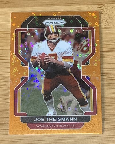 Tarjeta de fútbol americano Panini Prizm 2021 Orange Disco Prizm #185 Joe Theismann Washington - Imagen 6 de 7