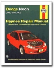Repair Service Manual Haynes  Dodge & Plymouth Neon (2000-2003)