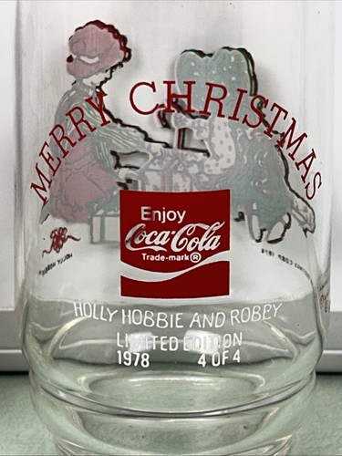 Holly Hobbie & Robby Coca-Cola Christmas Glasses American Greetings Ltd Ed Set 3 - Picture 9 of 12