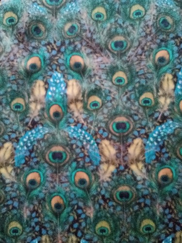 Remnant piece of PEACOCK MANOR C - GREEN - Liberty Tana Lawn cotton 33 x 30 cm - Picture 3 of 4
