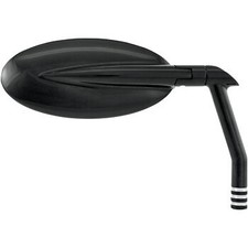 PERFORMANCE MACHINE 0064-2029-BM Black Contrast Cut Vision Series Mirror OVAL 