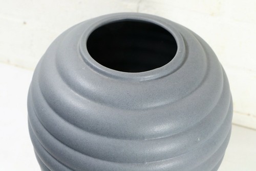St Clement Vintage French Studio Pottery Beehive Stepped Vase Grey Mid Century - Picture 5 of 7